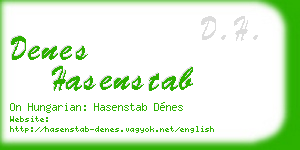 denes hasenstab business card